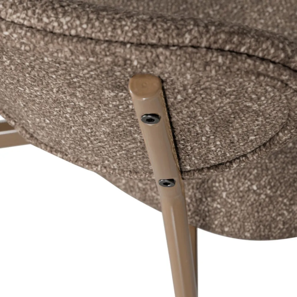 Woood VALOR Lot de 2 chaises en tissu et métal