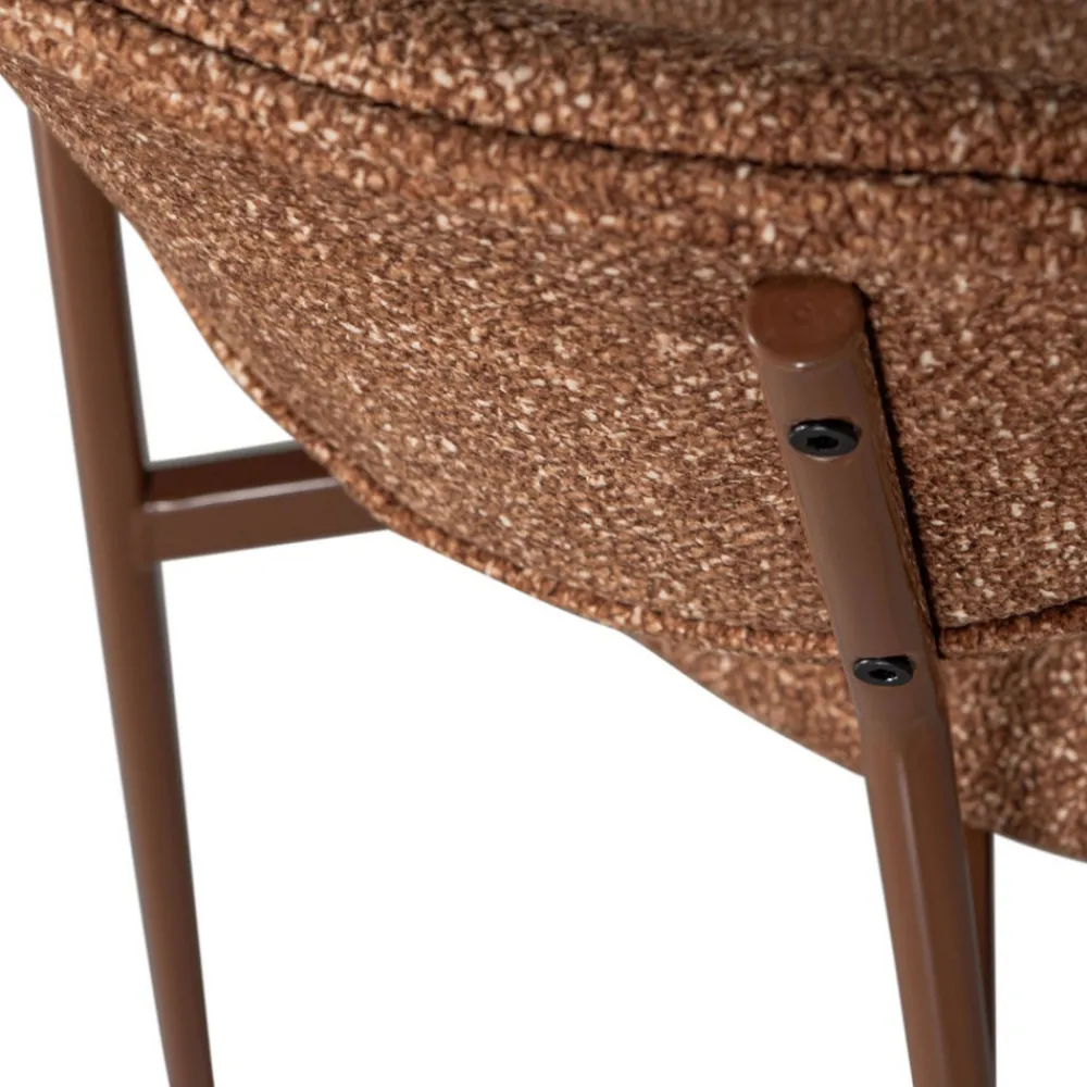 Woood VALOR Lot de 2 chaises en tissu et métal