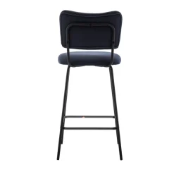 Drawer VANDER Lot de 2 chaises de bar en velours côtelé et métal H65cm