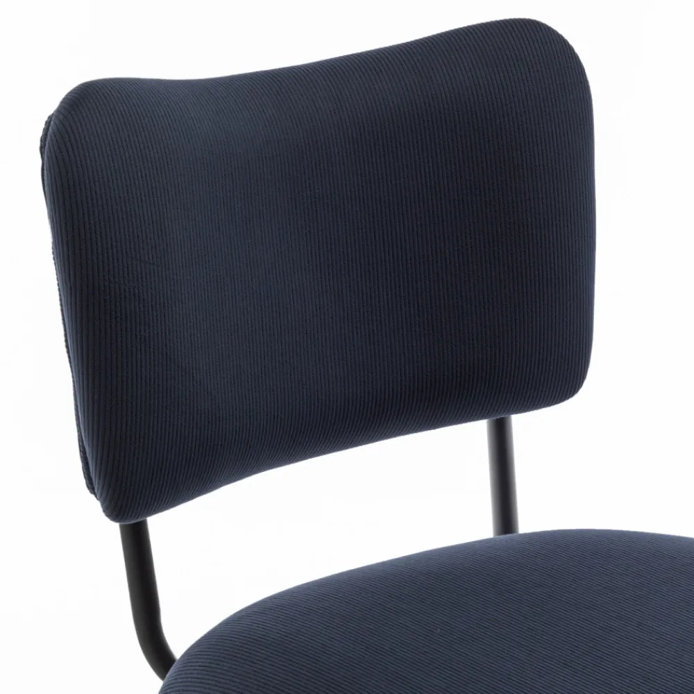 Drawer VANDER Lot de 2 chaises de bar en velours côtelé et métal H65cm