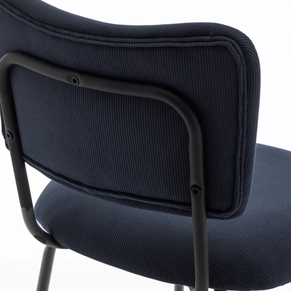 Drawer VANDER Lot de 2 chaises de bar en velours côtelé et métal H65cm