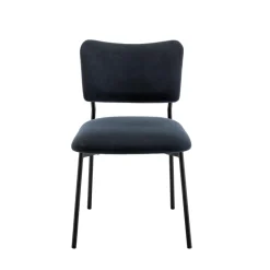 Drawer VANDER Lot de 2 chaises en velours côtelé et métal