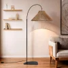 Drawer VANO Lampadaire en métal avec abat-jour en corde H155cm