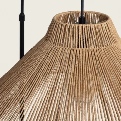 Drawer VANO Lampadaire en métal avec abat-jour en corde H155cm