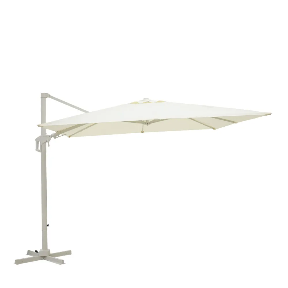 Drawer VEYA Parasol carré déporté en aluminium 3x3m