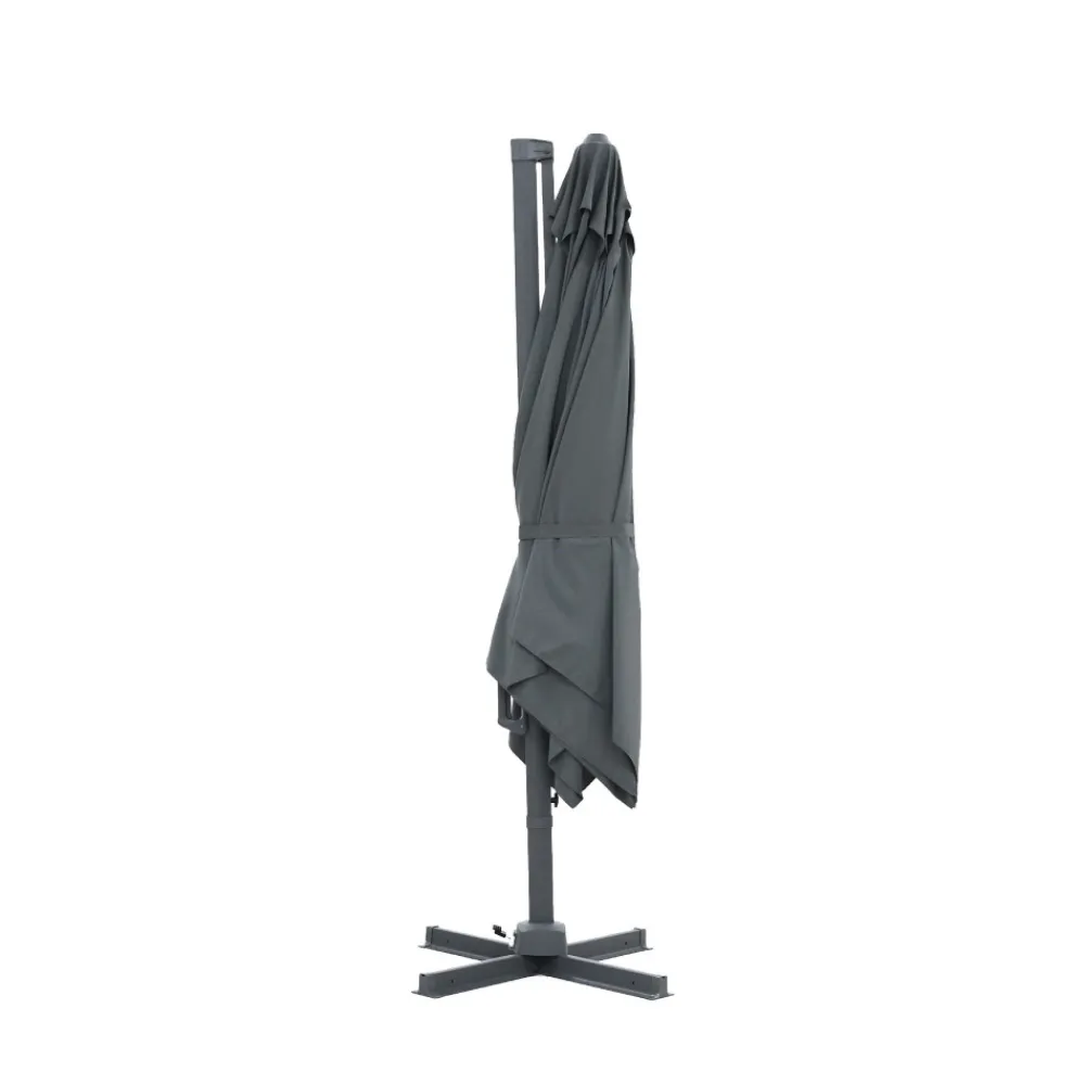 Drawer VEYA Parasol carré déporté en aluminium 3x3m