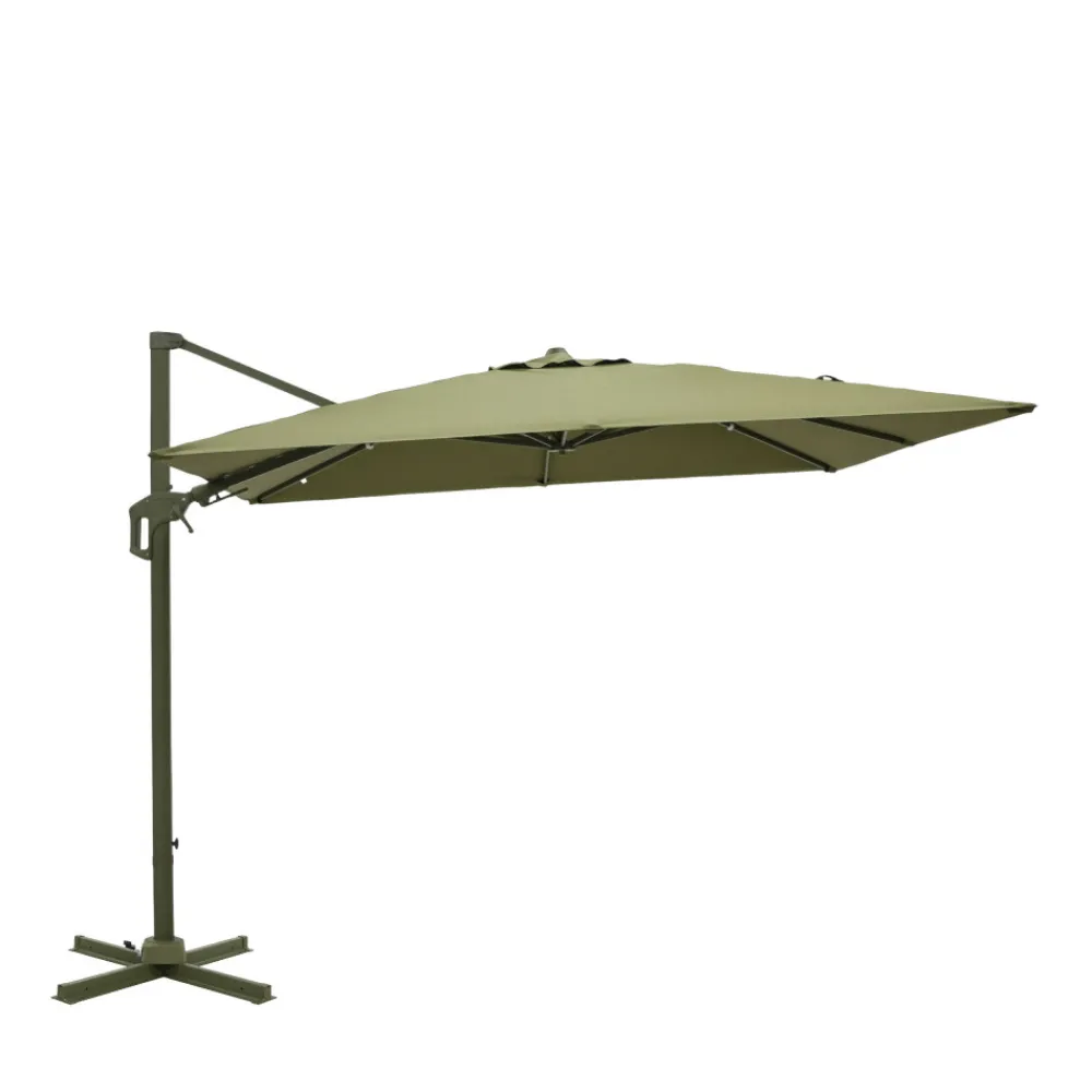 Drawer VEYA Parasol carré déporté en aluminium 3x3m