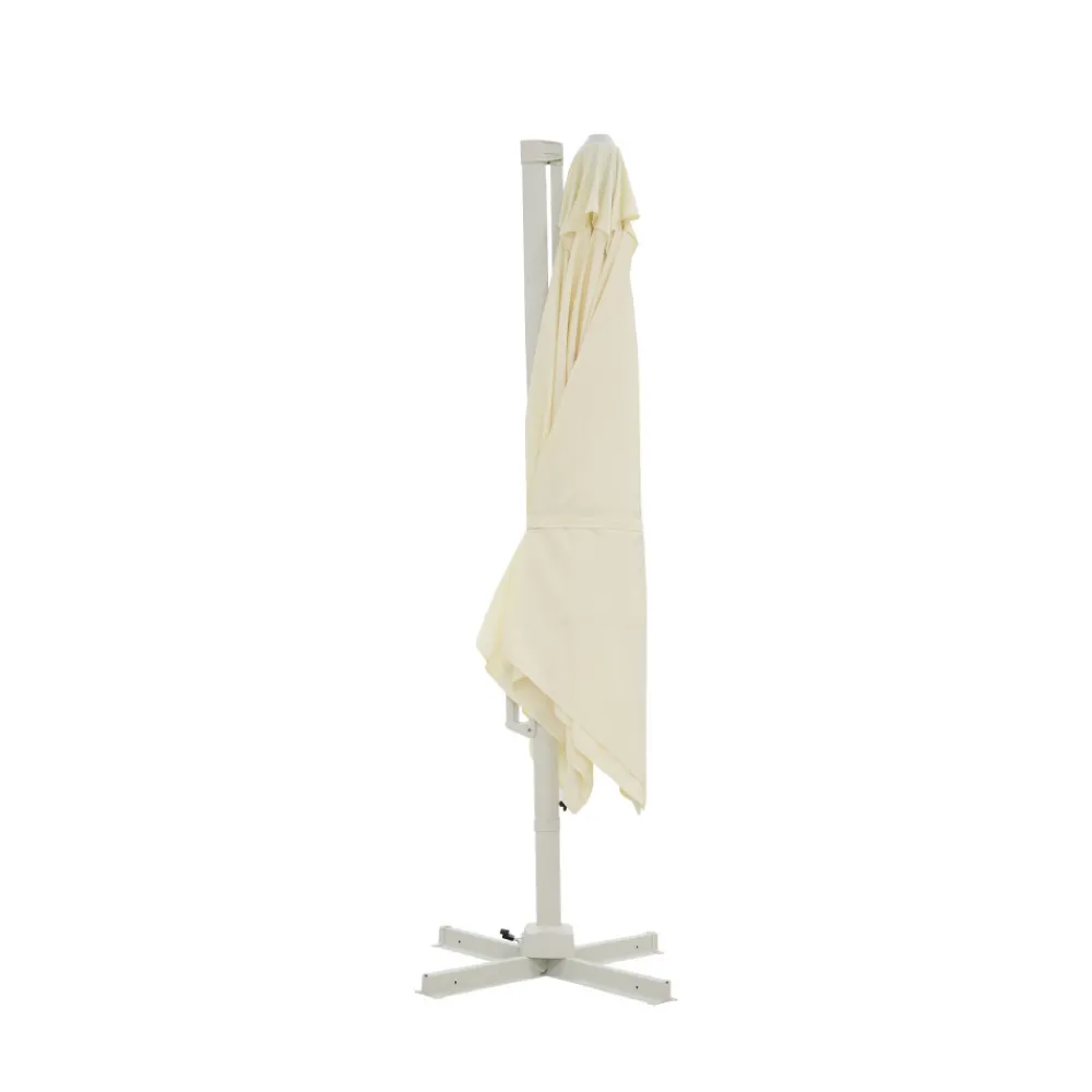 Drawer VEYA Parasol carré déporté en aluminium 3x3m
