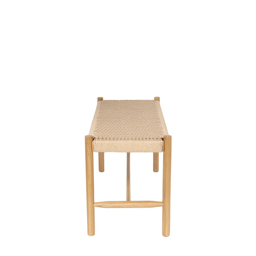 Drawer VICTOR Banc en corde tressée et bois L90cm