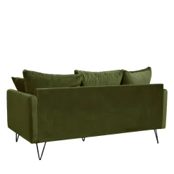 Drawer VILLABON Canapé 3 places en velours pieds épingles noirs