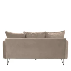 Drawer VILLABON Canapé 3 places en velours pieds épingles noirs