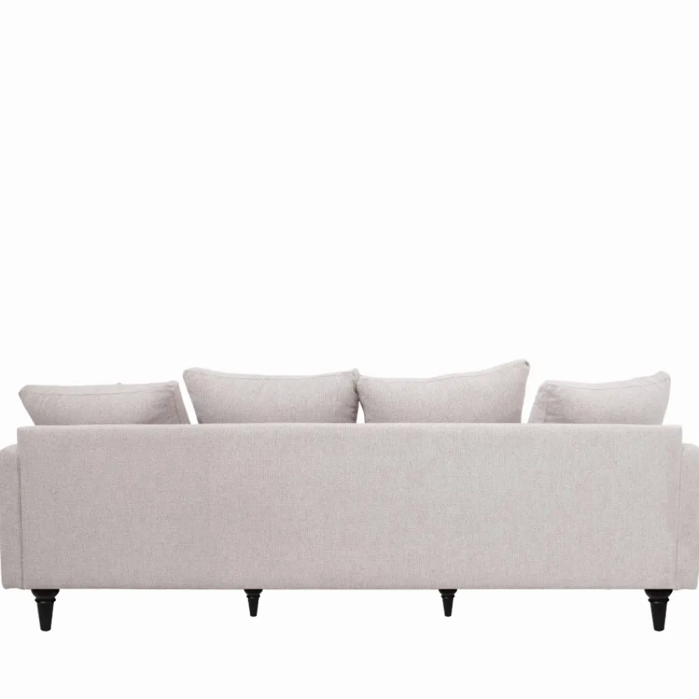 Drawer VILLABON Canapé 4 places en tissu pieds tournés
