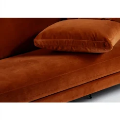 Drawer VILLABON Canapé 4 places en velours pieds épingles noirs