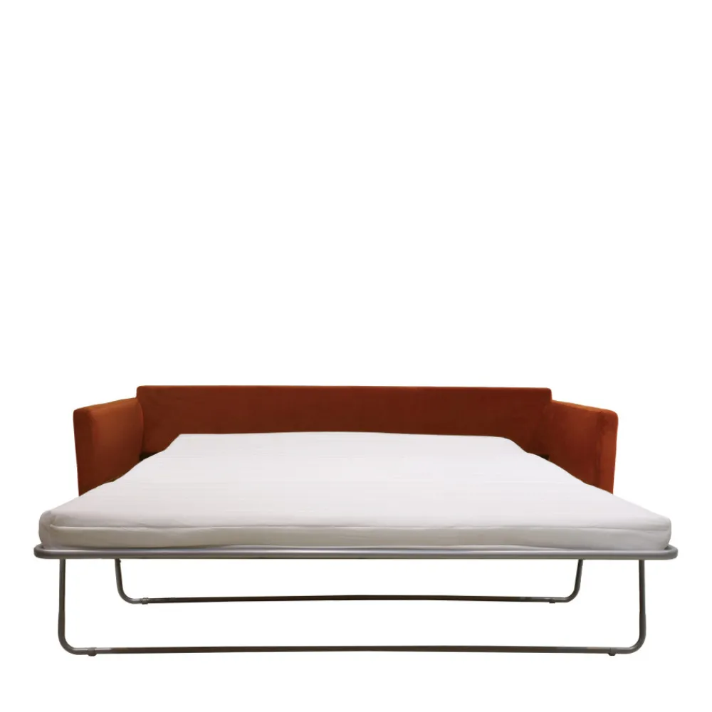 Drawer VILLABON Canapé convertible 4 places en velours pieds bois foncé