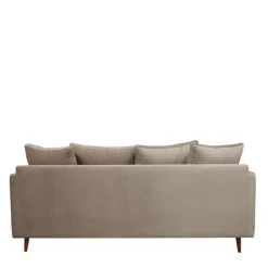 Drawer VILLABON Canapé convertible 4 places en velours pieds bois foncé
