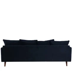 Drawer VILLABON Canapé convertible 4 places en velours pieds bois foncé