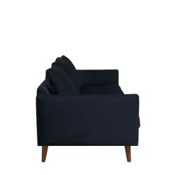 Drawer VILLABON Canapé convertible 4 places en velours pieds bois foncé