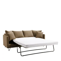 Drawer VILLABON Canapé convertible 3 places en tissu pieds épingles noirs
