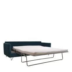 Drawer VILLABON Canapé convertible 3 places en velours pieds épingles noirs