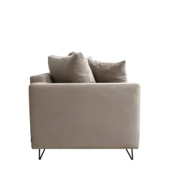 Drawer VILLABON Canapé convertible 3 places en velours pieds épingles noirs