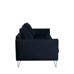 Drawer VILLABON Canapé convertible 3 places en velours pieds épingles noirs