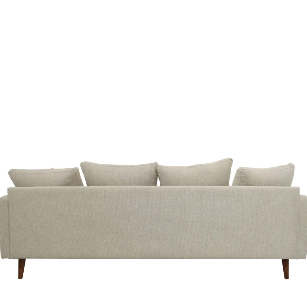 Drawer VILLABON Canapé convertible 4 places en tissu pieds bois foncé
