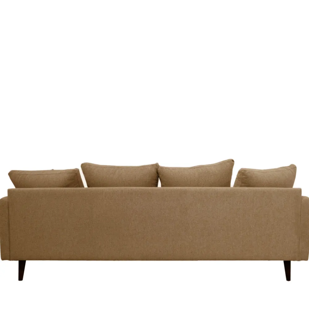 Drawer VILLABON Canapé convertible 4 places en tissu pieds bois foncé