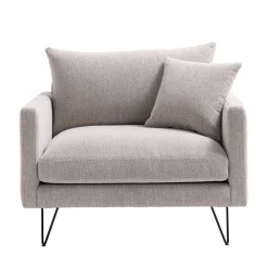 Drawer VILLABON Fauteuil XL en tissu pieds épingles noirs
