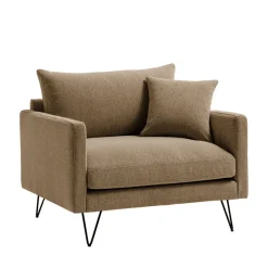 Drawer VILLABON Fauteuil XL en tissu pieds épingles noirs