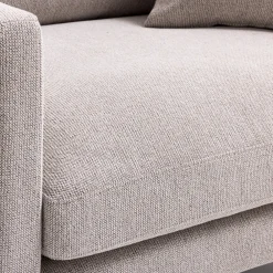 Drawer VILLABON Fauteuil XL en tissu pieds bois foncé