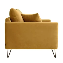 Drawer VILLABON Fauteuil XL en velours pieds épingles noirs
