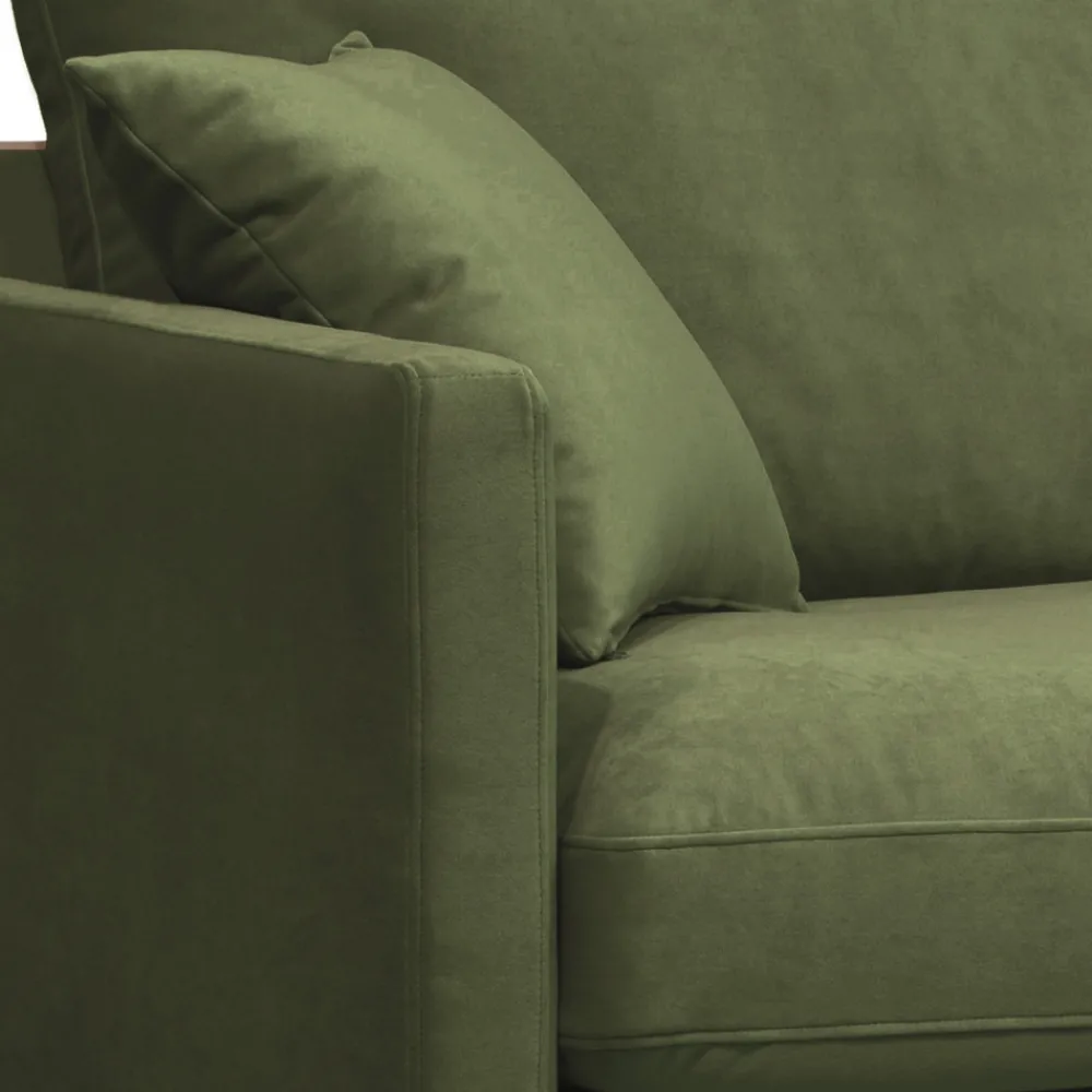 Drawer VILLABON Fauteuil XL en velours pieds épingles noirs