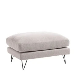 Drawer VILLABON Pouf en tissu pieds épingles noirs