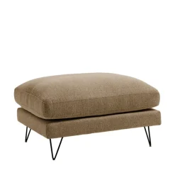 Drawer VILLABON Pouf en tissu pieds épingles noirs