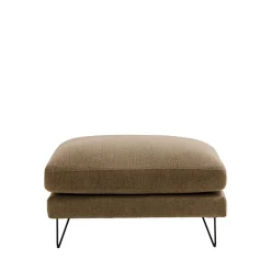 Drawer VILLABON Pouf en tissu pieds épingles noirs