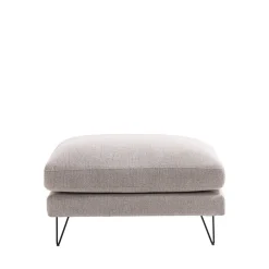 Drawer VILLABON Pouf en tissu pieds épingles noirs