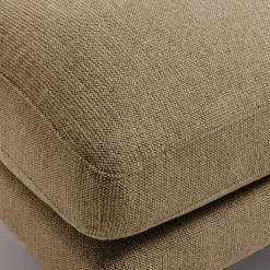Drawer VILLABON Pouf en tissu pieds bois foncé