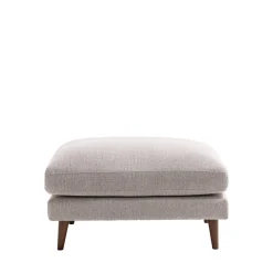 Drawer VILLABON Pouf en tissu pieds bois foncé