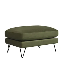 Drawer VILLABON Pouf en velours pieds épingles noirs