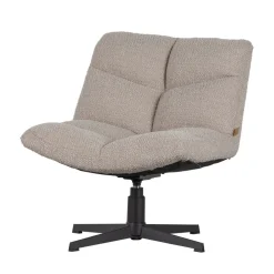Woood VINNY Fauteuil pivotant en tissu bouclette
