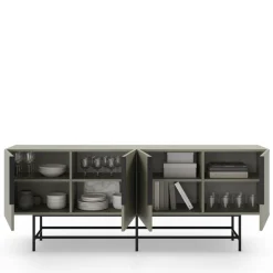 No name VINTARA Buffet 4 portes en bois et métal L200cm