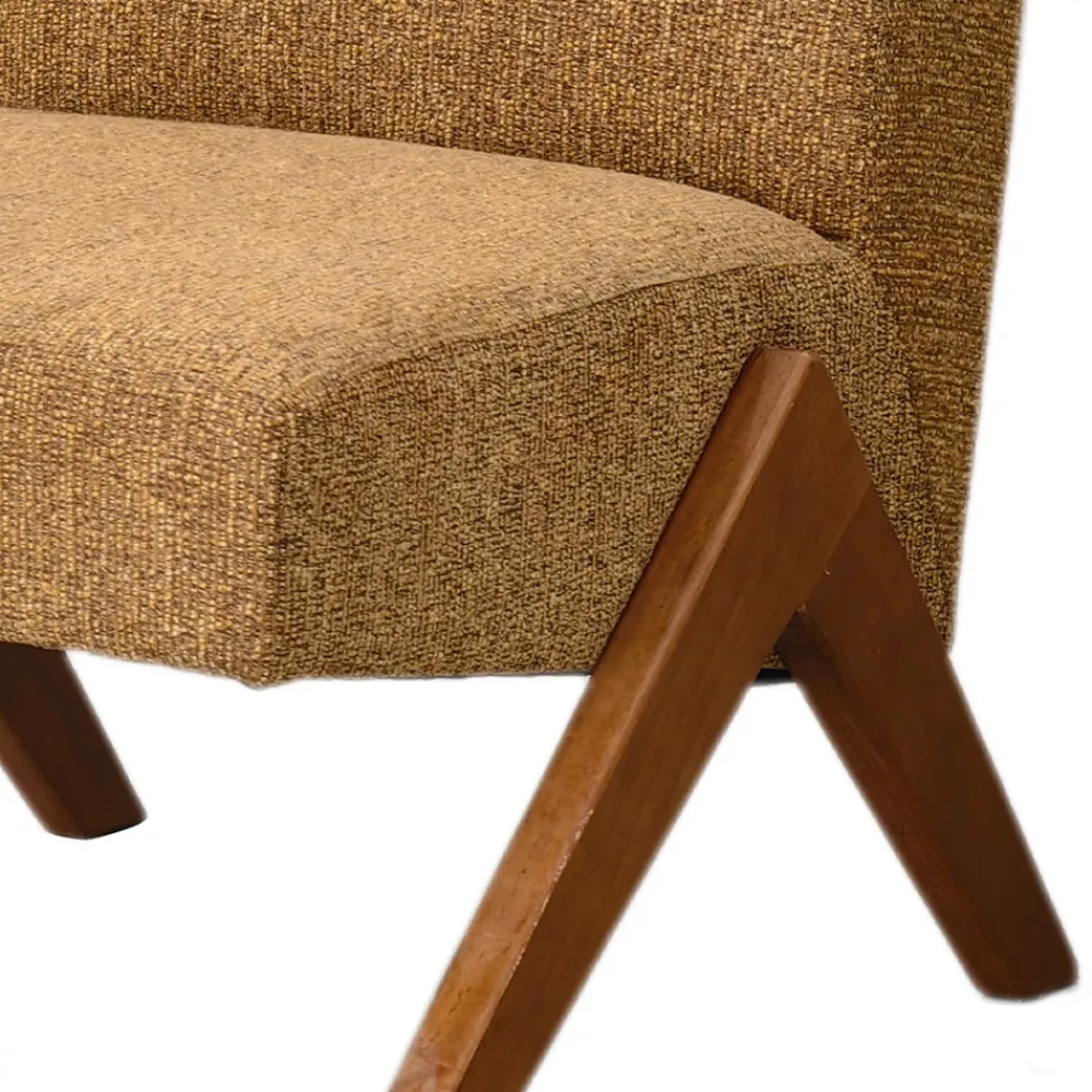 Drawer VINTO Fauteuil en tissu pieds bois