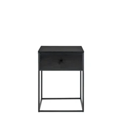 House Nordic VITA Table de chevet avec tiroir en bois et métal