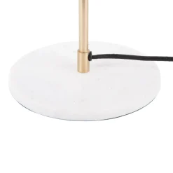 Leitmotiv WAVED DOME Lampe à poser en métal et marbre