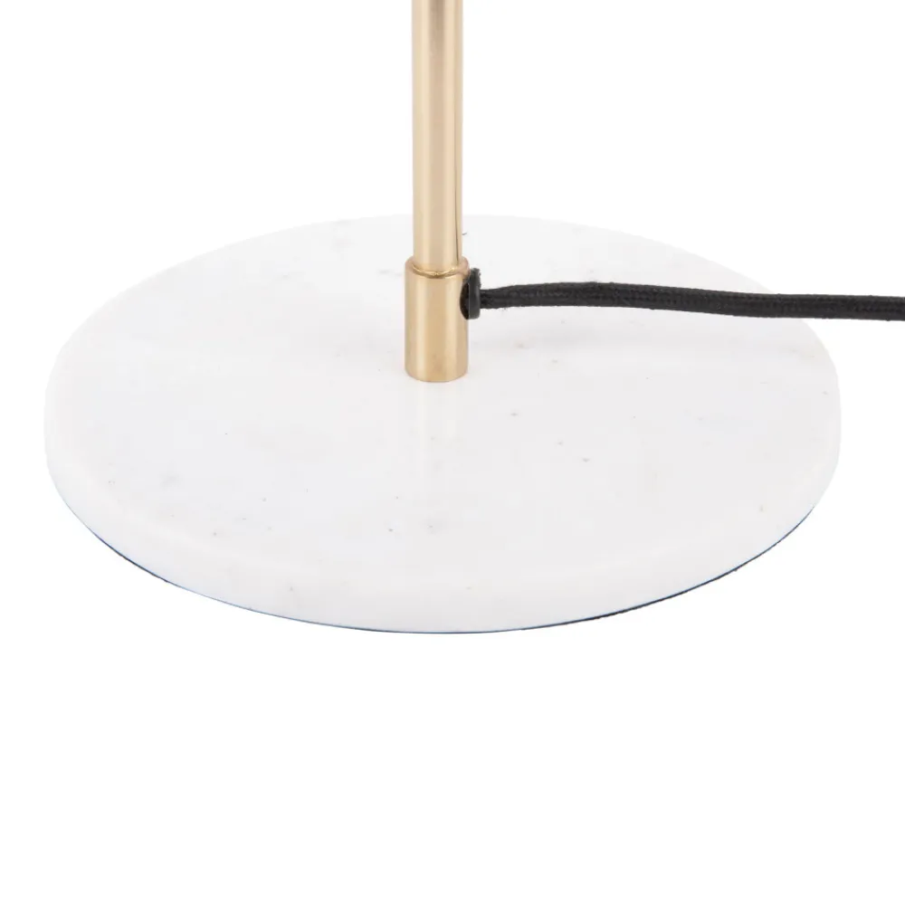 Leitmotiv WAVED DOME Lampe à poser en métal et marbre