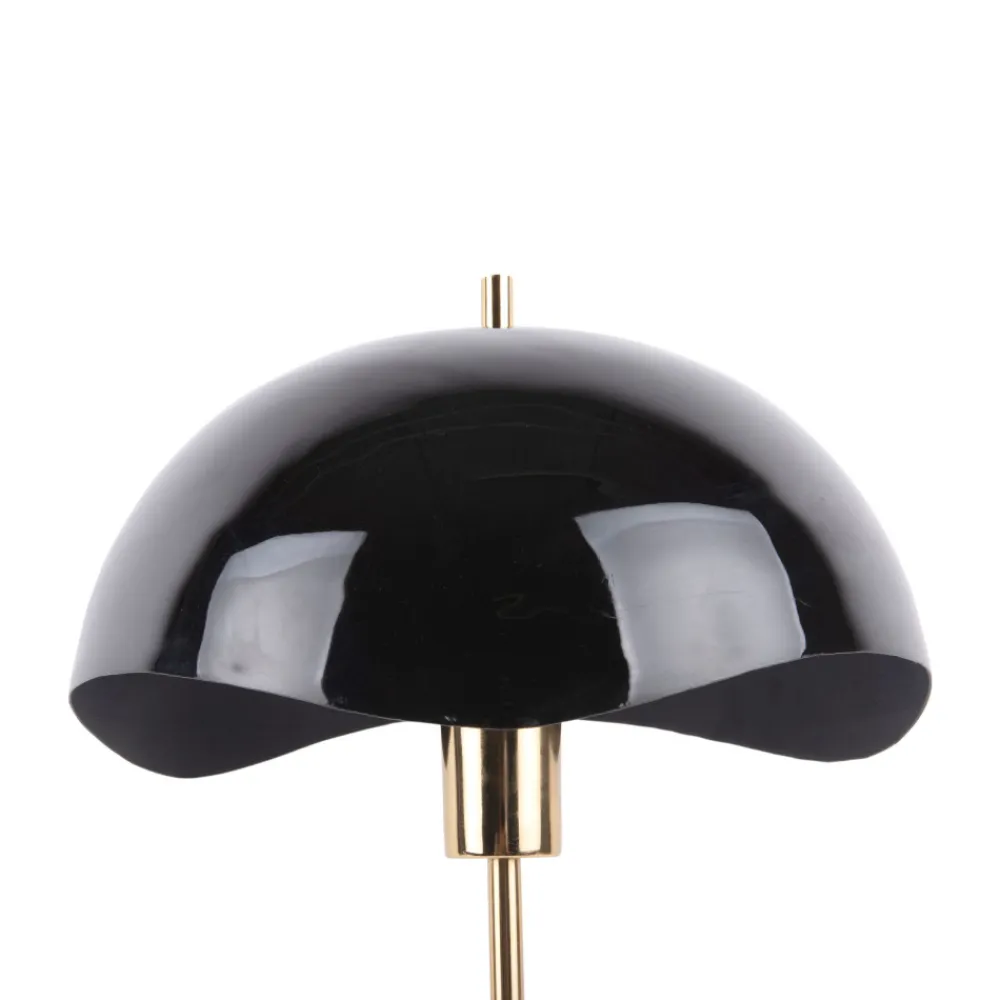Leitmotiv WAVED DOME Lampe à poser en métal et marbre