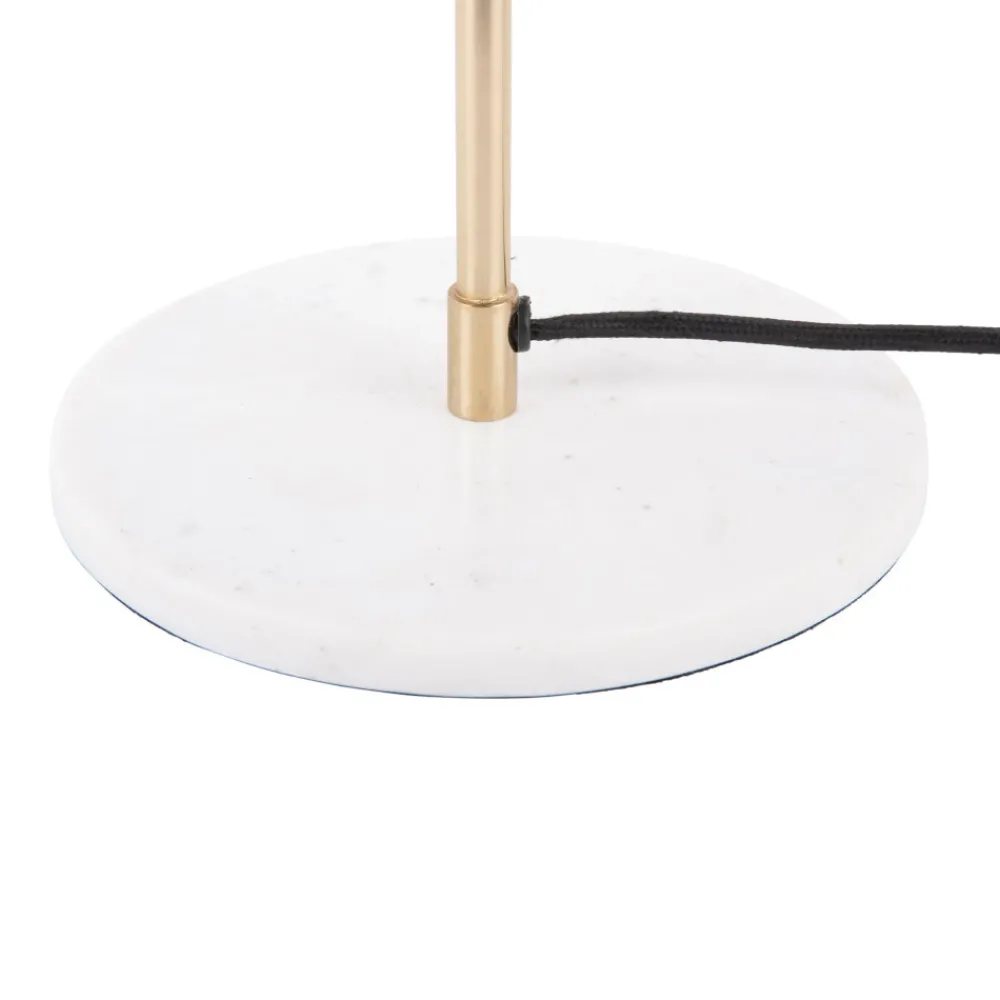 Leitmotiv WAVED DOME Lampe à poser en métal et marbre