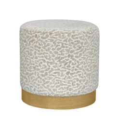 Drawer WILD Pouf rond en tissu imprimé animal ø40cm