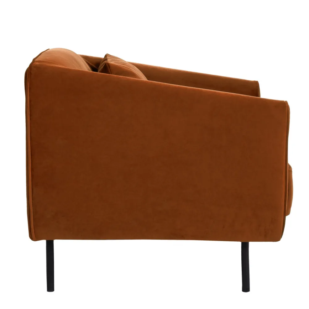 Drawer WINSEN Fauteuil en velours pieds droits en métal