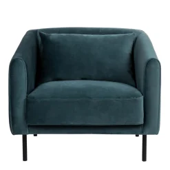 Drawer WINSEN Fauteuil en velours pieds droits en métal